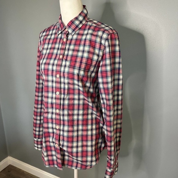 AMERICAN Eagle Classic Prep Fit Plaid Button Down Size Small - Picture 3 of 7